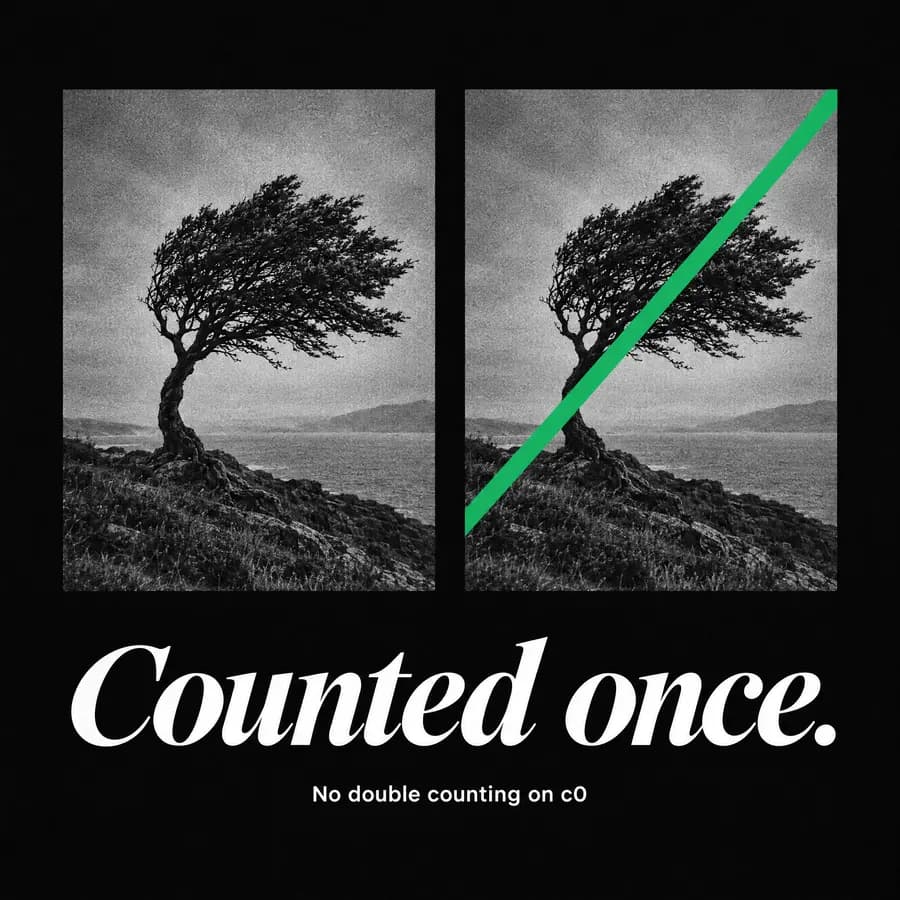 Counted once